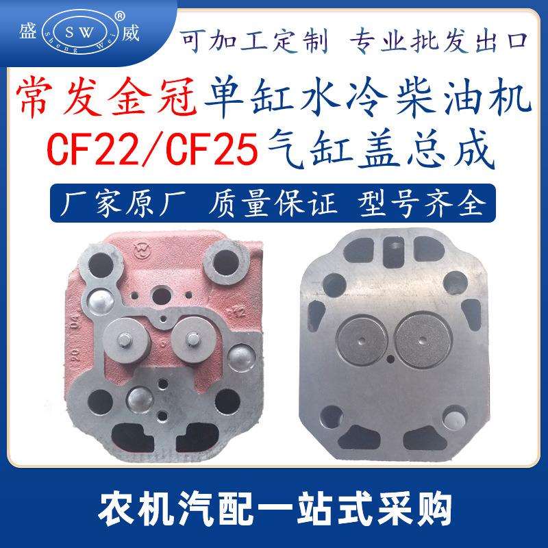 常州常发金冠柴油机缸头 cf22cf25水冷柴油机配件气缸盖总成跨境