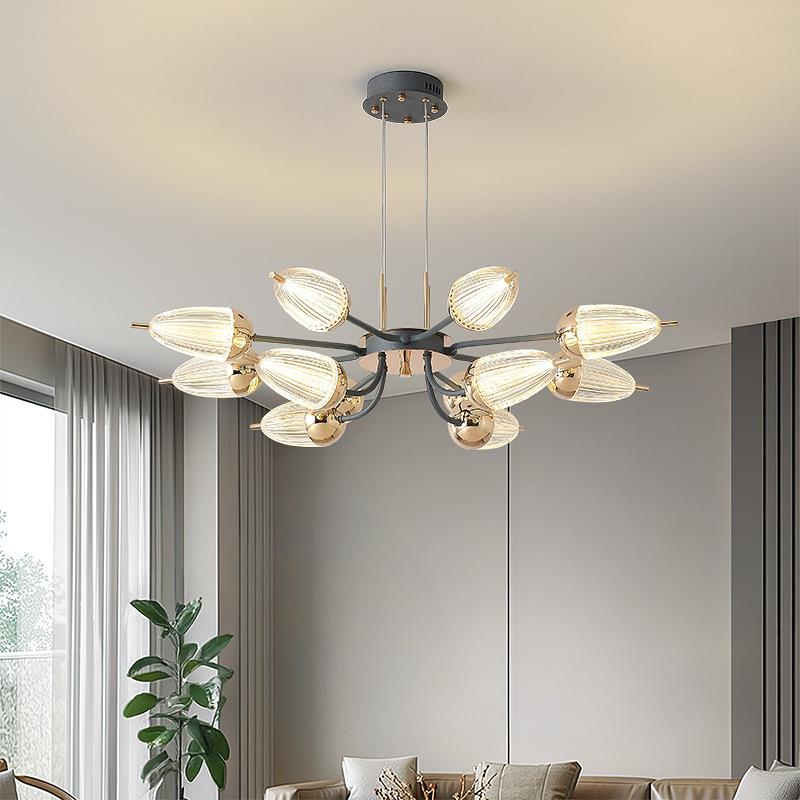 2025新款北欧风客厅吊灯简约餐厅灯饭店卧室书房创意个性LED吊灯