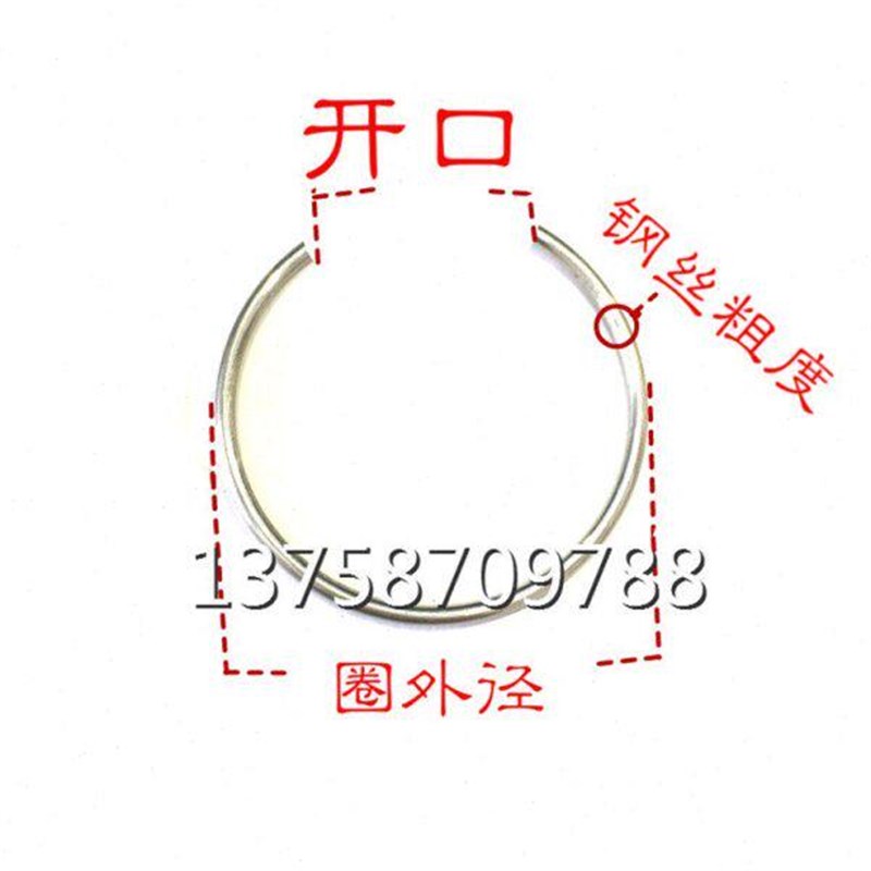 热销304不锈钢丝0.8mm垫圈圆挡圈轴外孔用挡止动环C型卡簧弹簧大