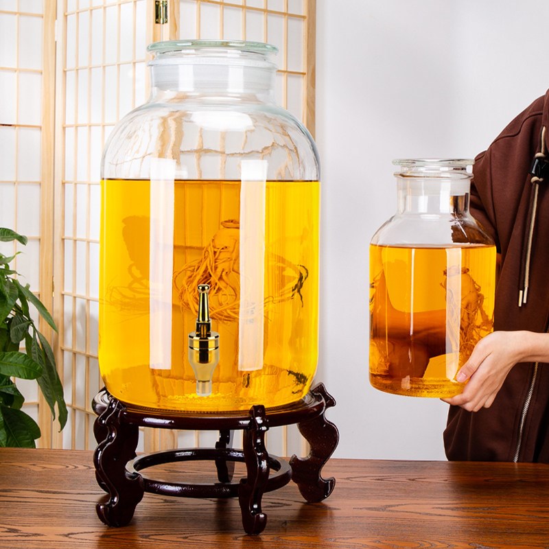 热销泡酒专用酒瓶10斤20斤50斤装酒容器玻璃瓶泡酒罐磨砂口密封酒