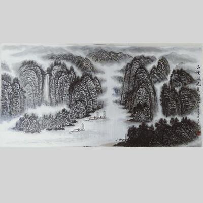 墨缘斋王惠勤花鸟画 山水画国画 客厅挂机 客厅装饰软装