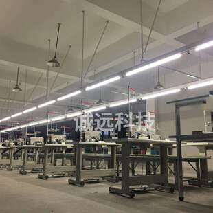 服装厂灯架母线槽灯架桥架照明供电专用缝纫机流水台裁剪滑轮轨道