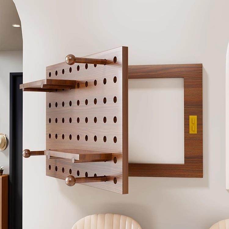 电表箱遮挡装饰现代简约洞洞板清新挂钩多层网线盒装饰遮挡一体架