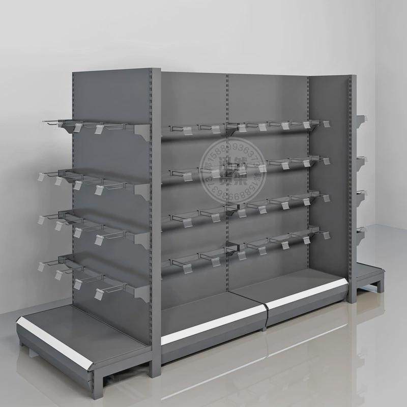 热销款平背板全铁货架超市货架便利店展示架性价比小卖部货架货柜