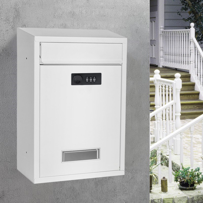 热销固盾时光信箱盒邮箱户外室内挂墙机械密码锁钥匙锁意见箱信件