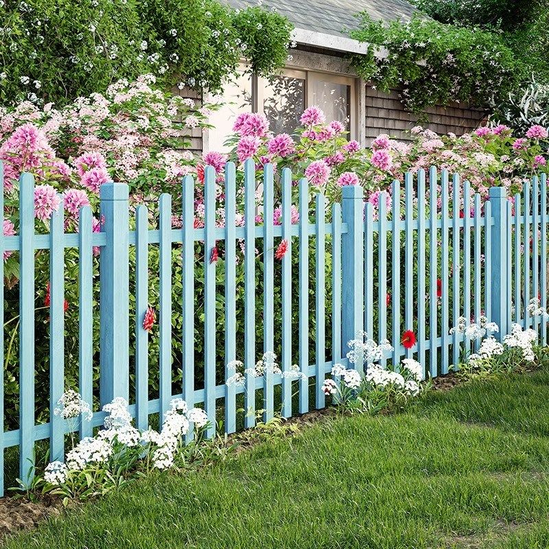 热销幼儿园室外围栏木质栅栏绿化护栏户外草坪隔离栏杆围墙碳化木