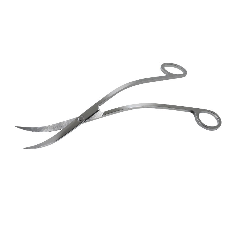 热销水草修剪工具套装镜面直弯剪刀镊子不锈钢长刮藻刀弯头波浪平