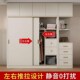 热销萧瑟实木衣柜家用卧室推拉门主卧灰色出租房小户型杉木衣橱储