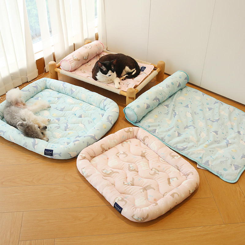热销宠物冰垫狗狗凉垫冰丝狗窝降温凉席冰窝猫窝夏天垫子猫咪夏季