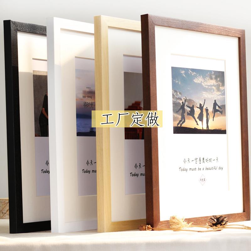 实木简约挂墙画框相框8K4KA3A4 36寸24寸20寸广告海报装裱框