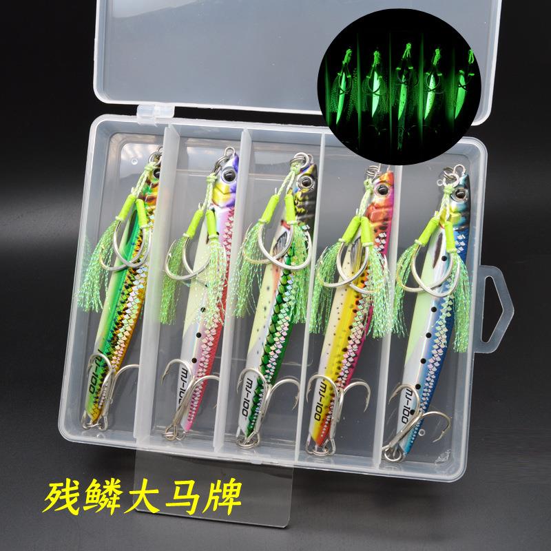 3D打印快抽鲅鱼马鲛鱼残鳞大马牌铁板铅鱼路亚假饵带亮鳞片夜光