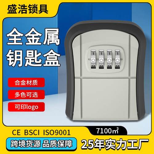 CH-807新款防盗金属保险盒迷你mini壁挂式装修密码钥匙盒