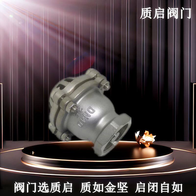 泉州质启H12W不锈钢丝扣底阀升降式止回阀水泵吸水底阀耐腐蚀DN50