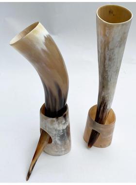 牛角酒具牛角筒复古道具装饰摆件牛角制品工艺品