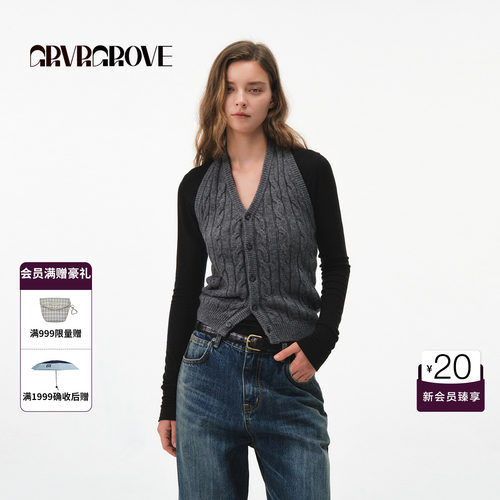 GRVR GROVE官方旗舰店2026FW秋季新款韩系针织背心 GF26KNE16