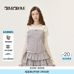 GROVE官方旗舰店2026PS春季新款梭织背心可拆卸肩带吊带GP26TSC27