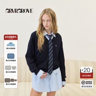 GROVE官方旗舰店 2026PS春季新款浅色细条纹领带韩系 GP26ACC08