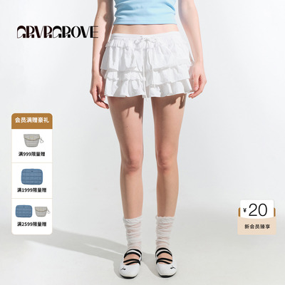 GROVE官方旗舰店夏日款女士梭织短裙裤GM5SK03M