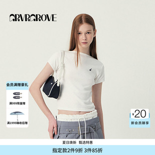 GROVE官方旗舰店SS春夏款女士小帆船短袖T恤GS5TS25M
