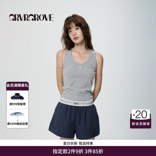 GRVR GROVE官方旗舰店SS春夏款女士V领针织背心GCM5SL01