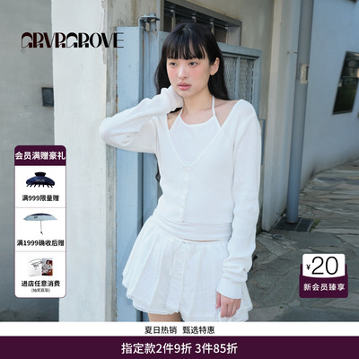 GRVR GROVE官方旗舰店BS系列夏季款女一体织针织衫开衫BM5KN01J