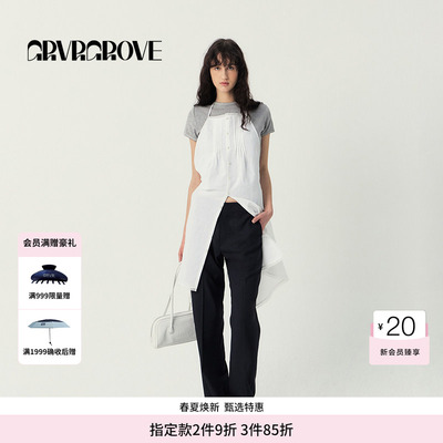 GROVE官方旗舰店SS春夏款女士梭织连衣围裙GS5OP20M