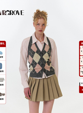 GROVE官方旗舰店 2025FW秋季款休闲长袖衬衫女款韩系 GF5SH02M