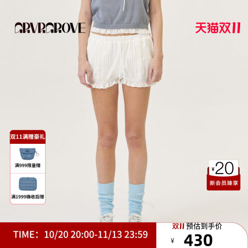 GRVR GROVE官方旗舰店2026PS春季梭织短裤韩系休闲女 GP26PTC63