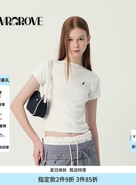 GROVE官方旗舰店SS春夏款女士小帆船短袖T恤GS5TS25M