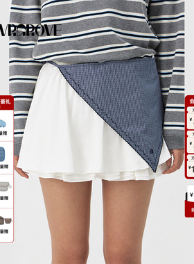 GROVE官方旗舰店女士2025春韩版新款梭织三角巾GS5AC06M