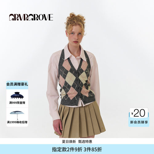 GROVE官方旗舰店 FW秋季款休闲长袖衬衫女款韩系 GF5SH02M