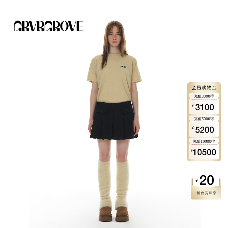 GROVE冬季LOGO短袖T恤