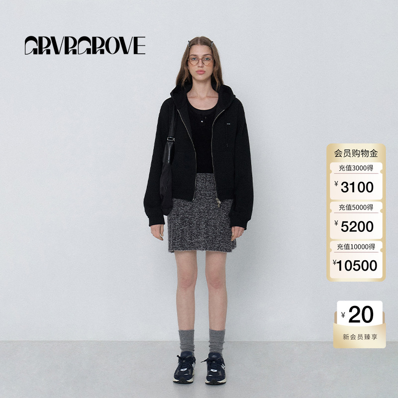 GRVRGROVE春季新款连帽卫衣