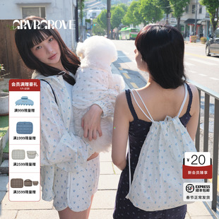 GROVE官方旗舰店2025BS系列夏季款碎花背包韩系小清新 BM5AC07M