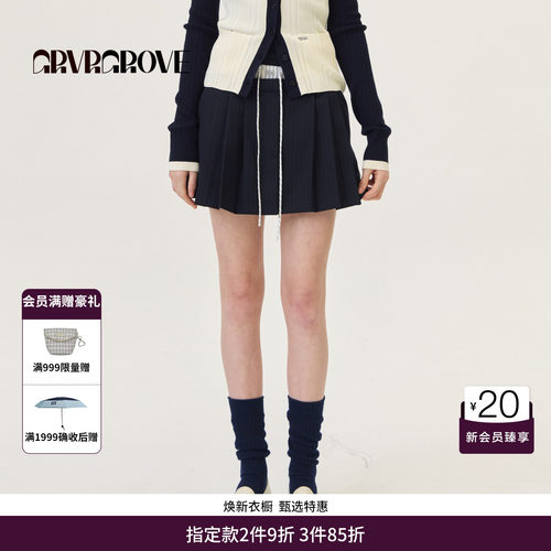 GRVR GROVE官方旗舰店2026PS春季新款短裙韩系休闲女 GP26SKC61