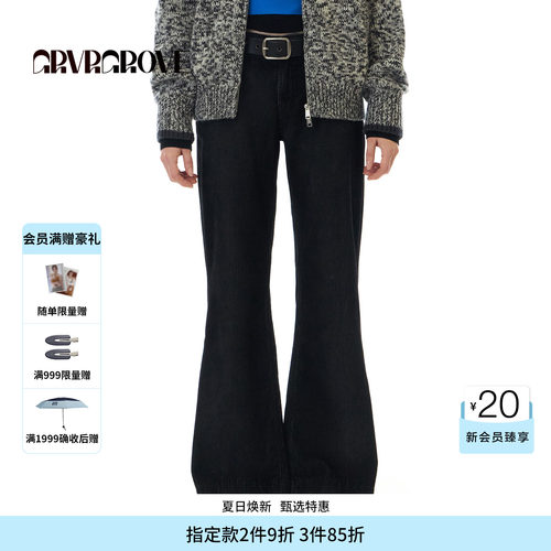 GROVE官方旗舰店 WT冬季款灯芯绒长裤复古休闲下装GCW5PT05