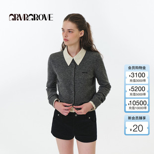 2025FW秋季 新款 长袖 女款 GROVE 针织开衫 GF5KN05J 明星同款