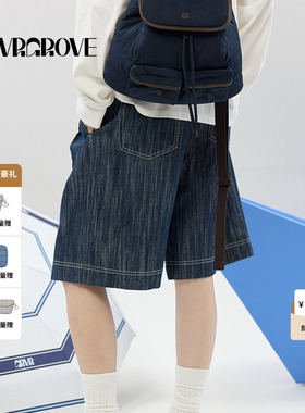 GROVE官方旗舰店25SS春夏款女士系带梭织休闲中裤 GCM5PT02