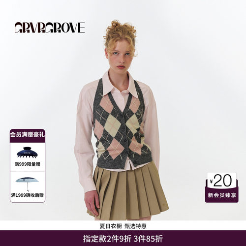 GRVR GROVE官方旗舰店 FW秋季款休闲长袖衬衫女款韩系 GF5SH02M
