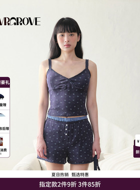 GRVR GROVE官方旗舰店BS系列夏季款女碎花吊带针织背心BM5SL05M