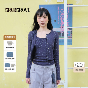 开衫 女士碎花长袖 t恤BM5CD02M 款 GROVE官方旗舰店BS夏季