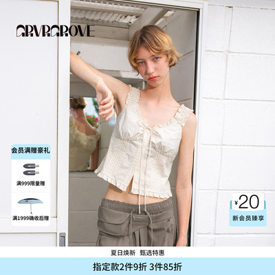 GROVE官方旗舰店HS夏日款女士梭织背心 GM5SL07M