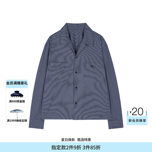 GROVE官方旗舰店女PS春季款复古韩系翻领长袖衬衫GS5SH03M