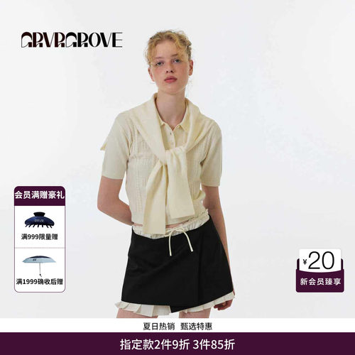 GRVR GROVE官方旗舰店 FW秋季款披肩针织衫女款 GF5MF12C