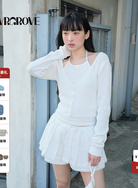 GROVE官方旗舰店2025BS系列夏季款女一体织针织衫开衫BM5KN01J