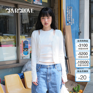 开衫 女士长袖 t恤BM5CD01M 新款 GROVE官方旗舰店2025BS系列夏季