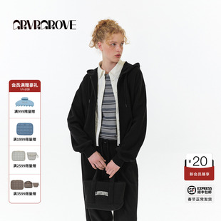 GROVE官方旗舰店 2025FW秋季款圆领长袖条纹T恤女款 GF5TS02C