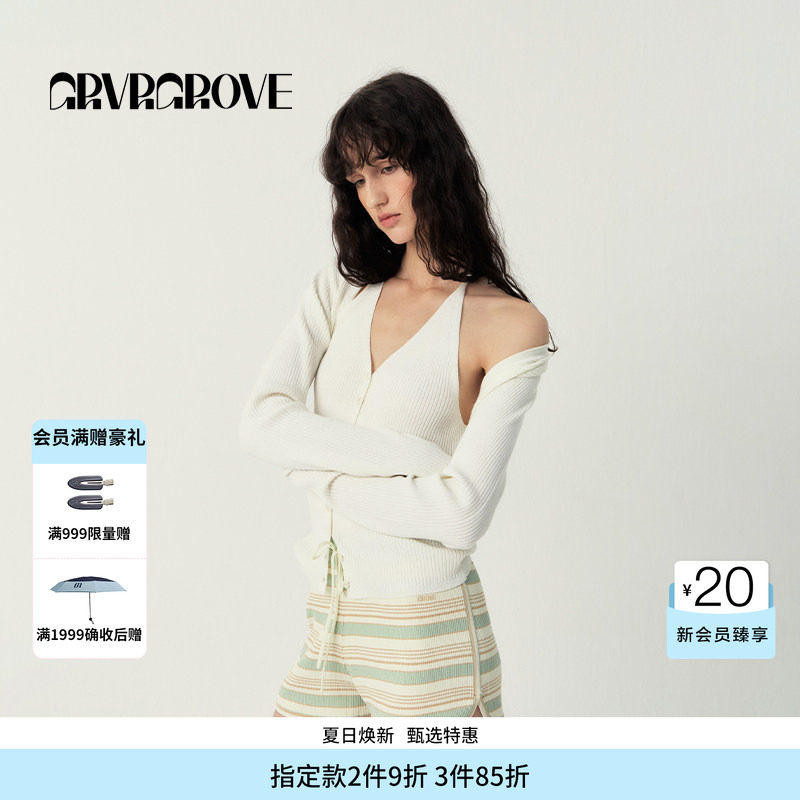 GROVE官方旗舰店SS春夏款女士披肩针织衫开衫GS5KN25J