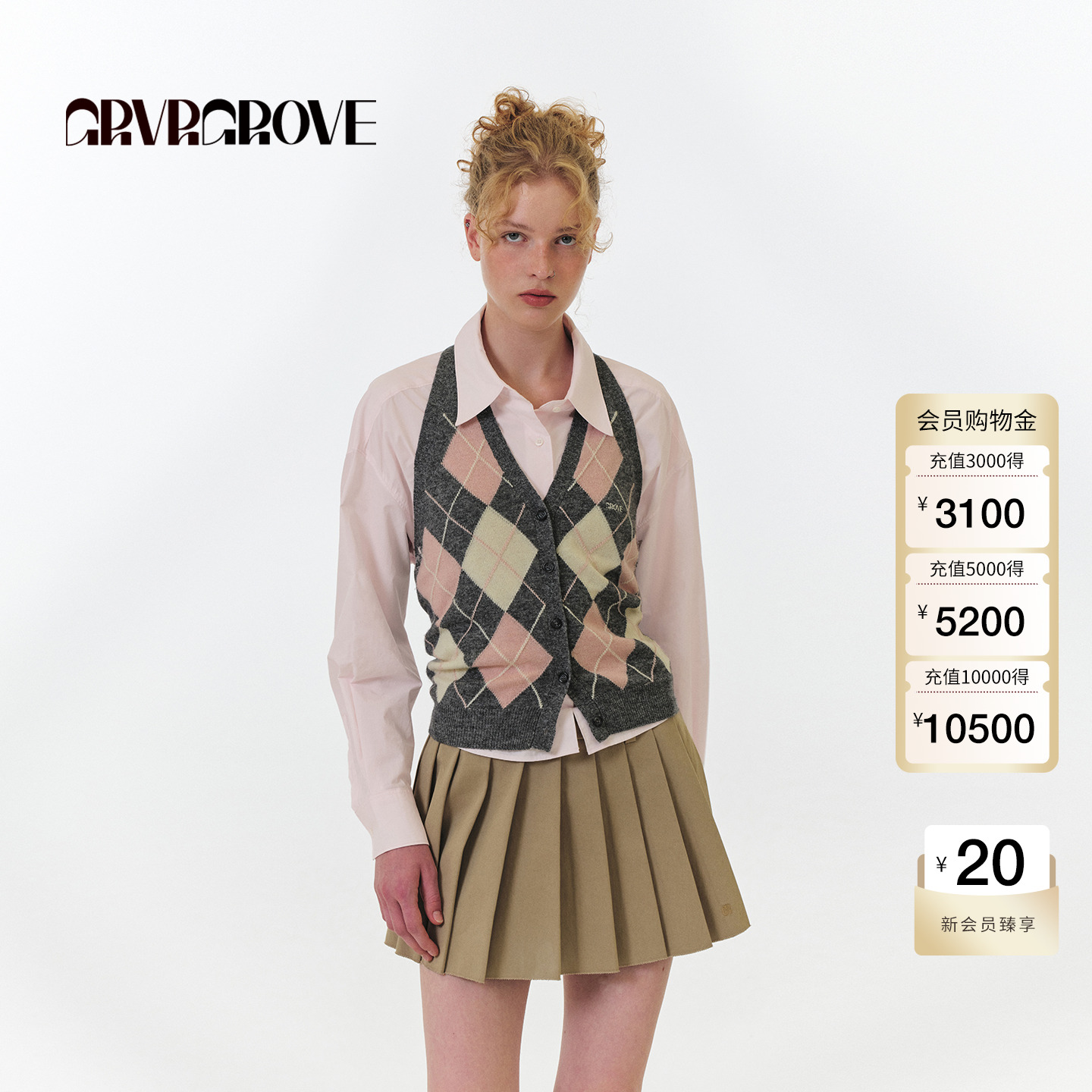 GROVE官方旗舰店 2025FW秋季新款休闲长袖衬衫女款韩系 GF5SH02M