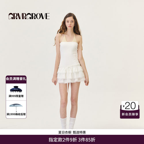 GRVR GROVE官方旗舰店2026PS春季新款韩系无袖连衣裙女 GP26OPK60